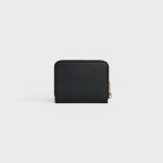 COMPACT ZIPPED WALLET CUIR TRIOMPHE IN SMOOTH CALFSKIN BLACK - Image 3